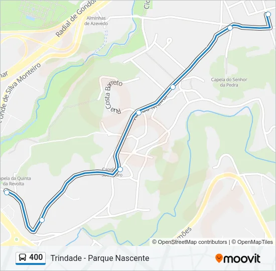 400 Bus Line Map
