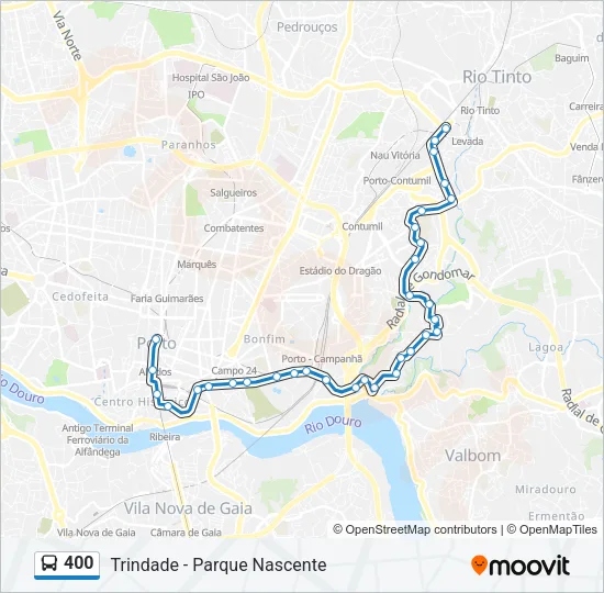 400 Bus Line Map
