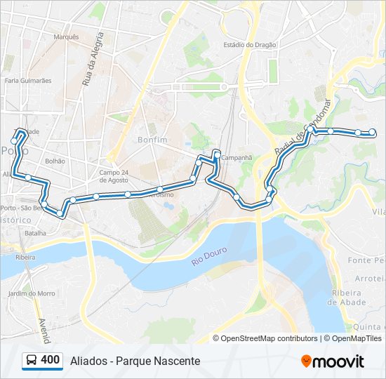 400 bus Line Map