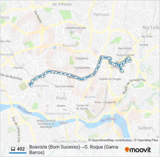 402 Bus Line Map