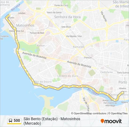 500 Bus Line Map