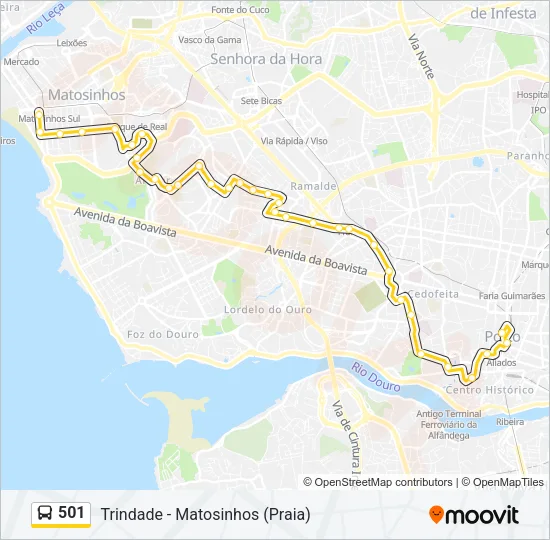 501 Bus Line Map