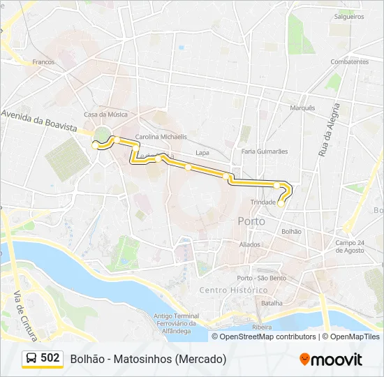 502 Bus Line Map