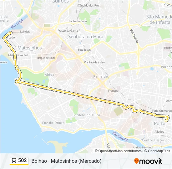 502 Bus Line Map