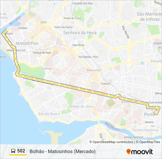 502 Bus Line Map