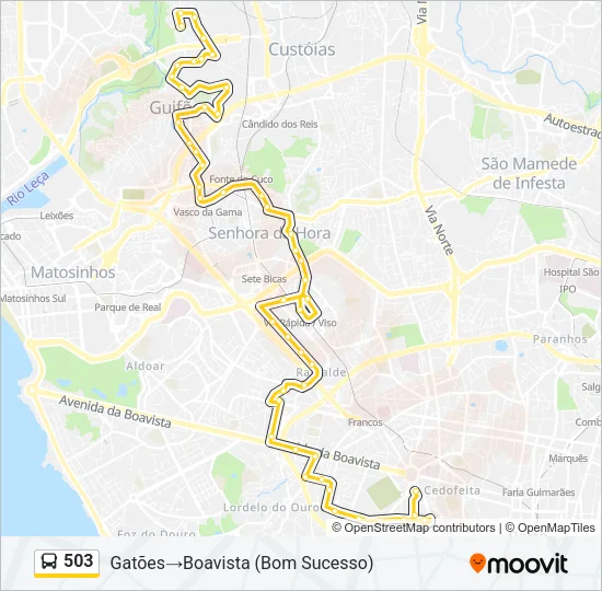 503 Bus Line Map