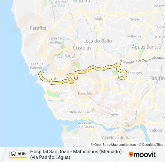 506 Bus Line Map