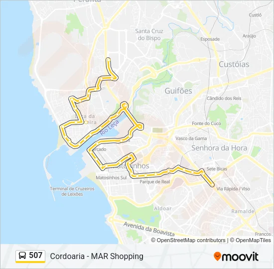 507 Bus Line Map