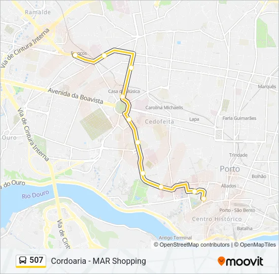 507 Bus Line Map