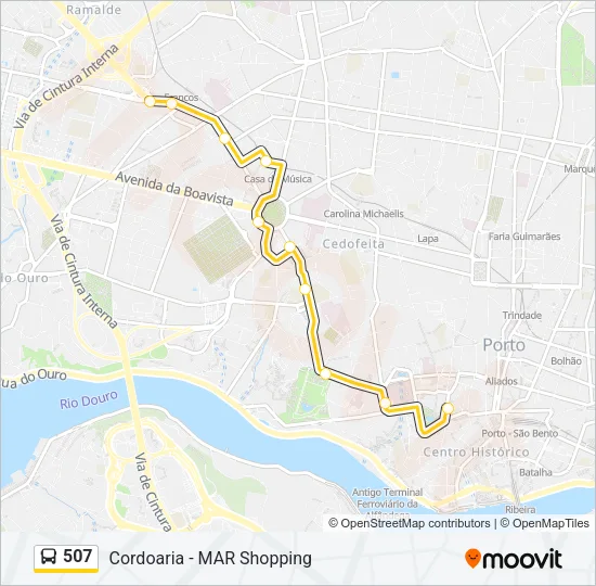 507 Bus Line Map