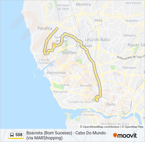 508 bus Line Map