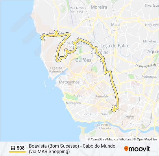 508 bus Line Map