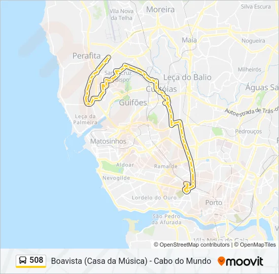 508 Bus Line Map