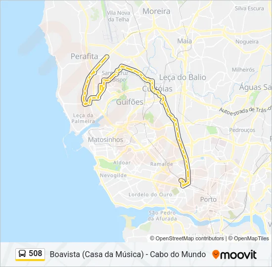 508 Bus Line Map