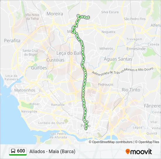 600 Bus Line Map