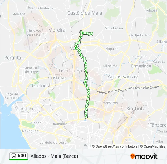 600 Bus Line Map