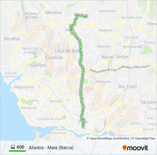 600 Bus Line Map