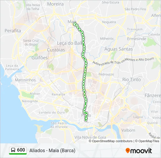 600 Bus Line Map
