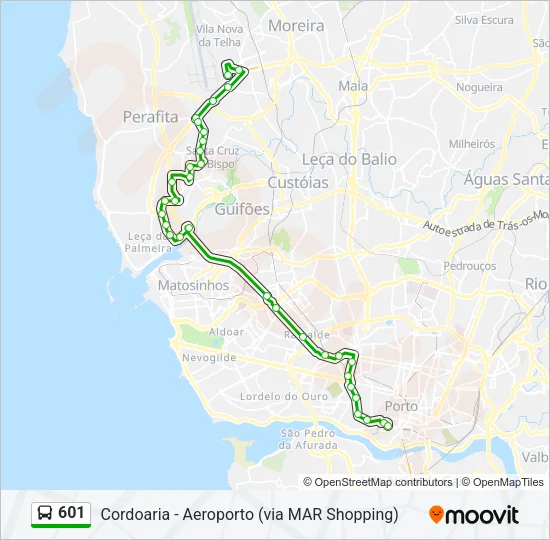 601 Bus Line Map