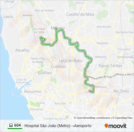 604 Bus Line Map