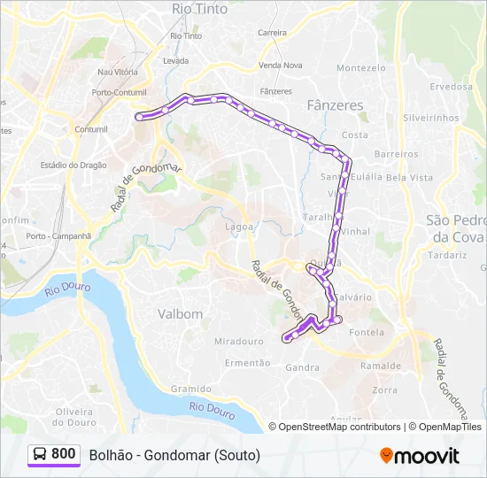 800 Bus Line Map