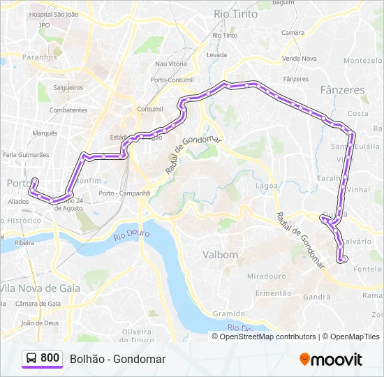 800 Bus Line Map