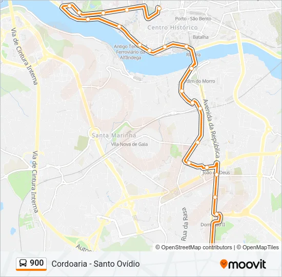 900 Bus Line Map