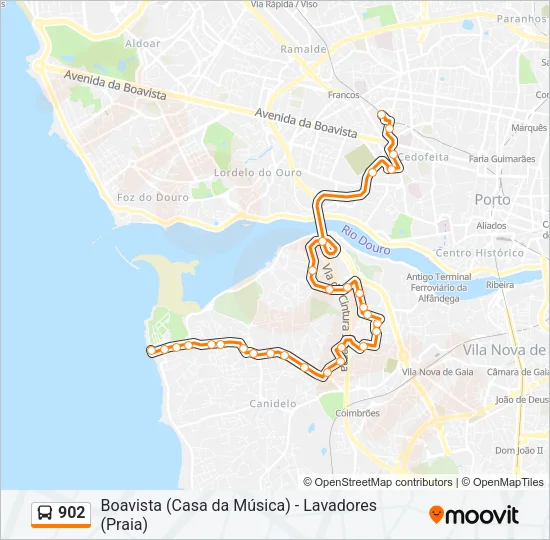 902 Bus Line Map
