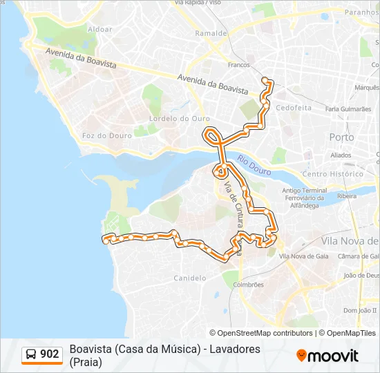 902 Bus Line Map