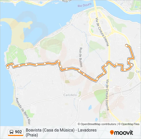 902 Bus Line Map