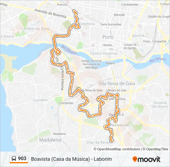 903 Bus Line Map