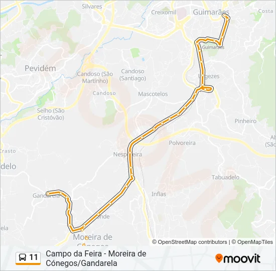 11 Bus Line Map