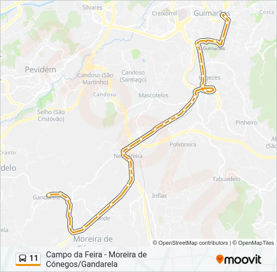 11 Bus Line Map