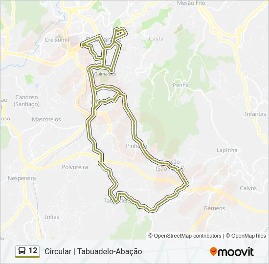 12 Bus Line Map