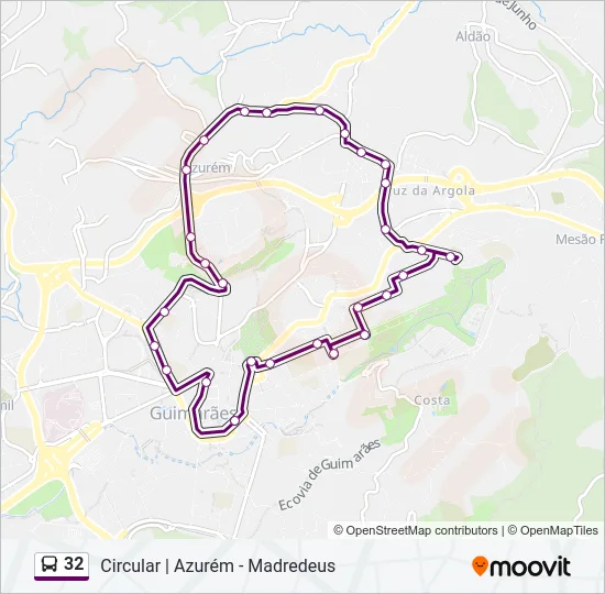 32 Bus Line Map