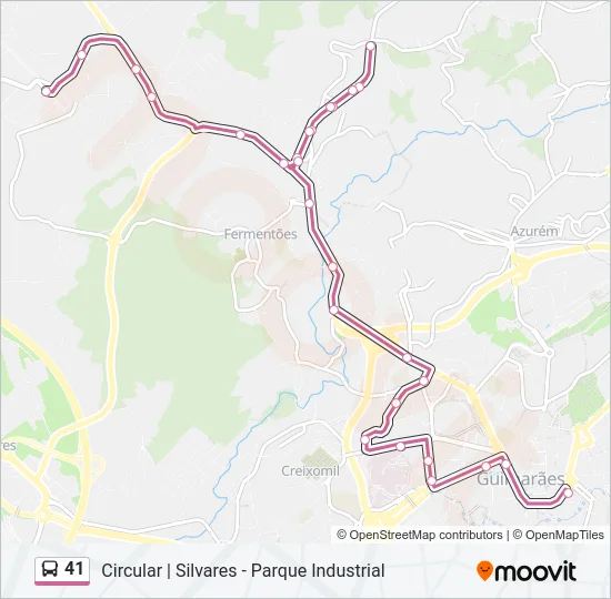 41 Bus Line Map