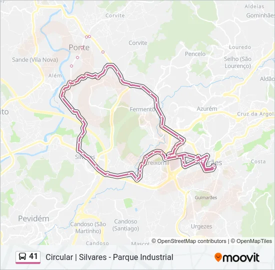 41 Bus Line Map