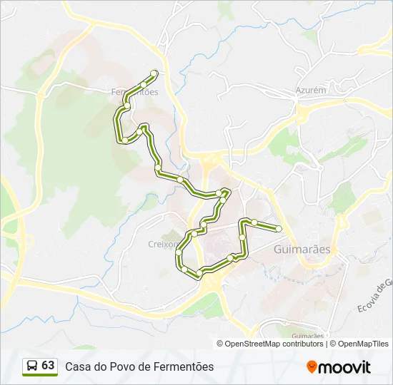 63 Bus Line Map