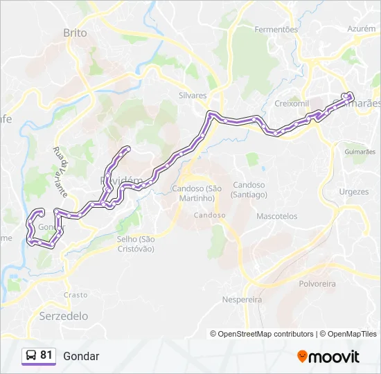 81 Bus Line Map