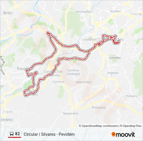 82 Bus Line Map