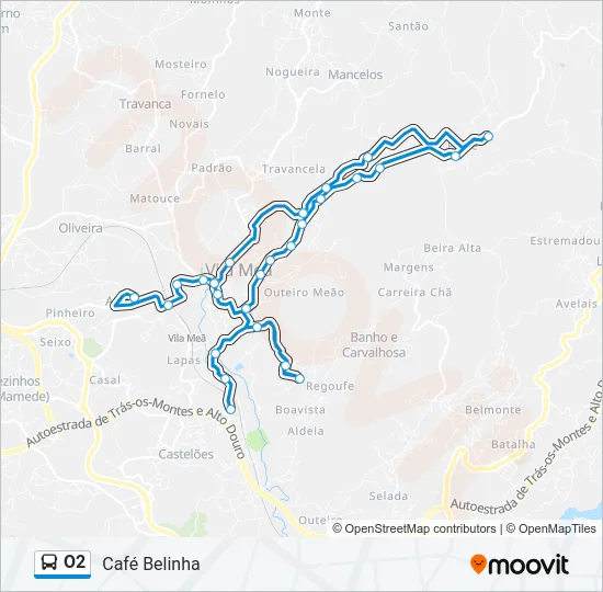 O2 Bus Line Map