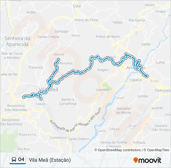 O4 Bus Line Map