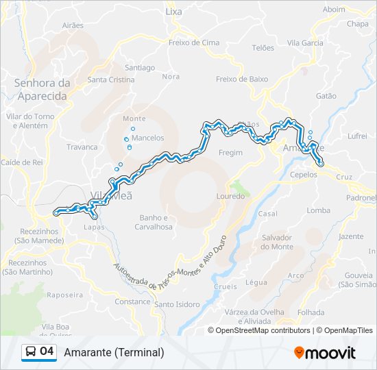 O4 Bus Line Map