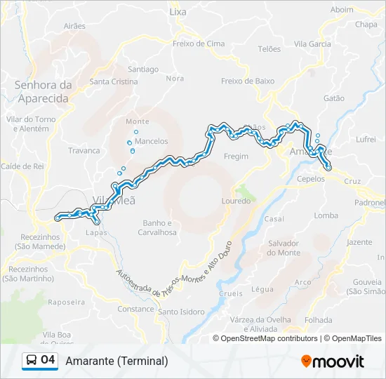 O4 Bus Line Map
