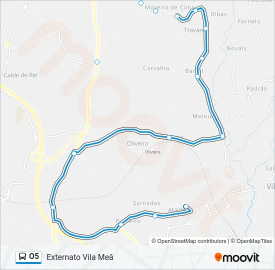 O5 Bus Line Map