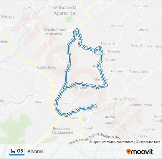 O5 Bus Line Map