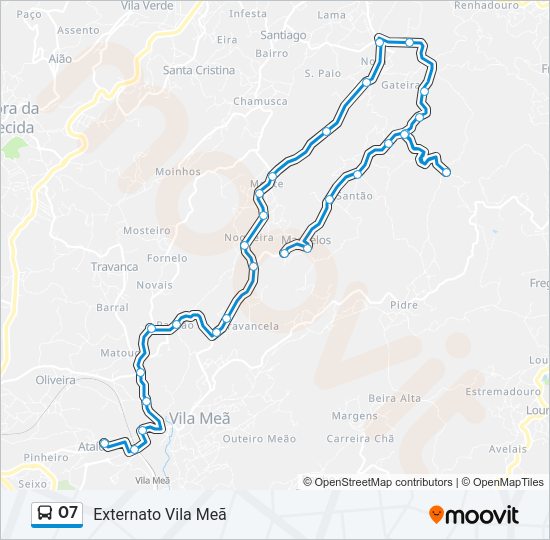 O7 Bus Line Map