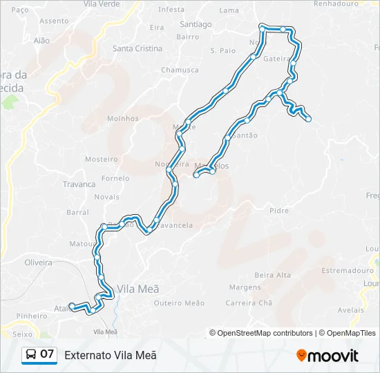 O7 Bus Line Map