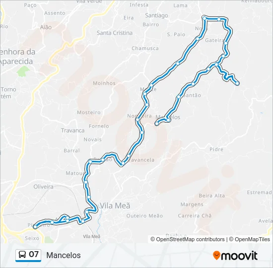 O7 Bus Line Map
