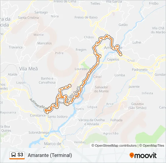 S3 Bus Line Map